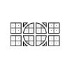 Fixed Window
16-lite half round with rectangular lites
Unit Dimension 48" x 20"
3/4" TDL